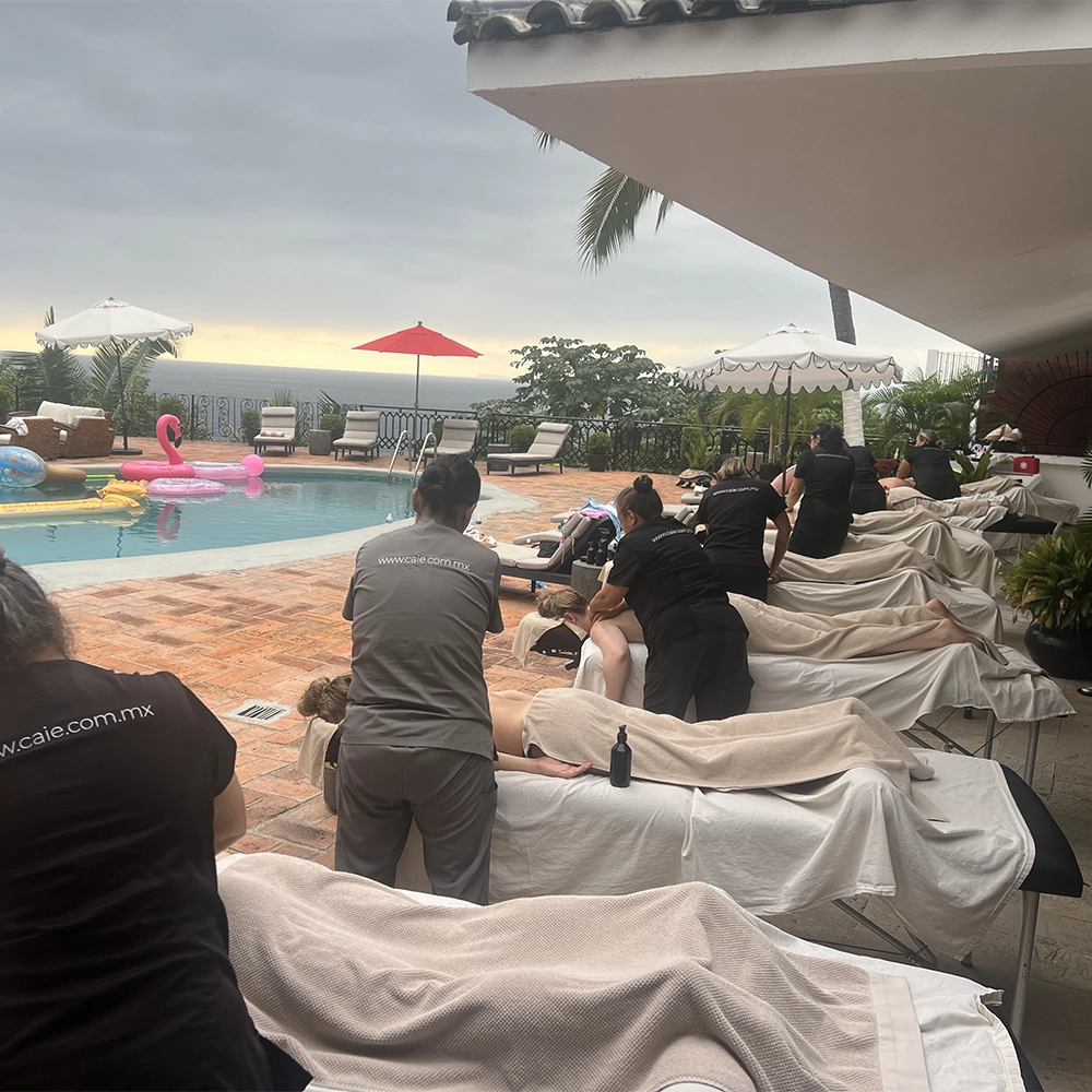 Spa welcome kit with aromatherapy oils and candles prepared for guests.